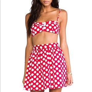 Rachel Antonoff polkadot set - skirt + top/bra